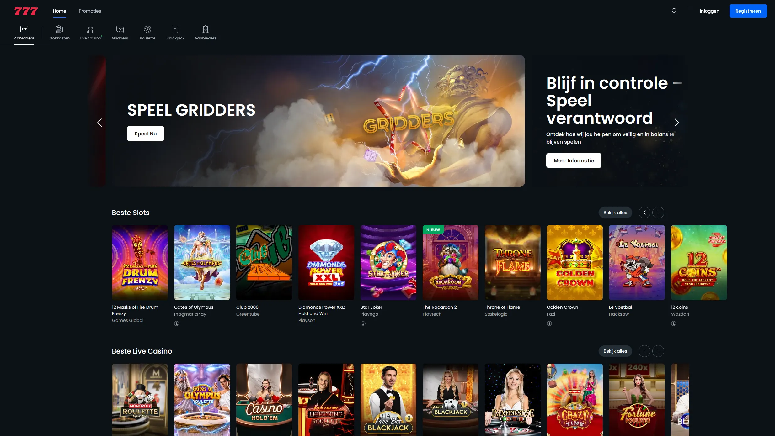 Populaire spellen bij legale casino's 